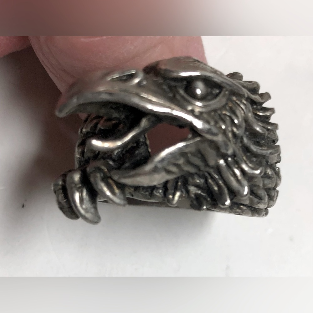 Chunky Sterling EAGLE Men's Ring   Size 11